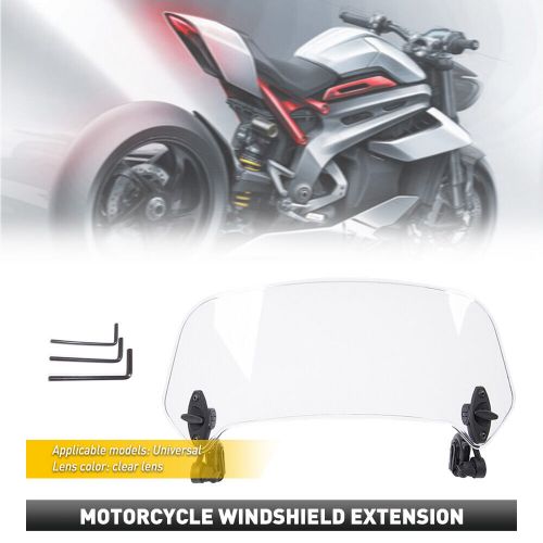 Adjustable Windshield Clip On Extension Wind Spoiler Deflector For Motorcycle, US $22.99, image 5