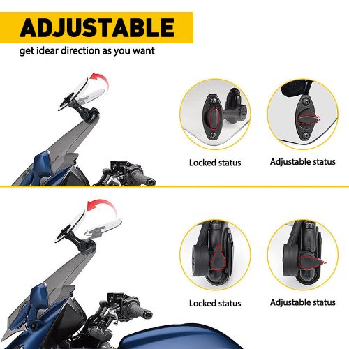 Adjustable Windshield Clip On Extension Wind Spoiler Deflector For Motorcycle, US $22.99, image 8