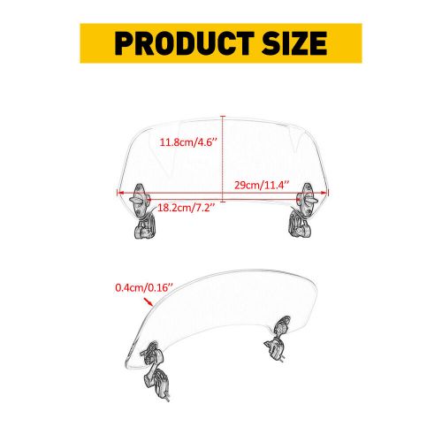 Adjustable Windshield Clip On Extension Wind Spoiler Deflector For Motorcycle, US $22.99, image 9