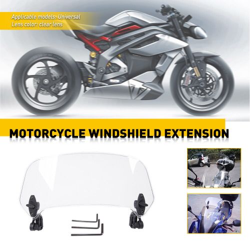 Adjustable Windshield Clip On Extension Wind Spoiler Deflector For Motorcycle, US $22.99, image 10