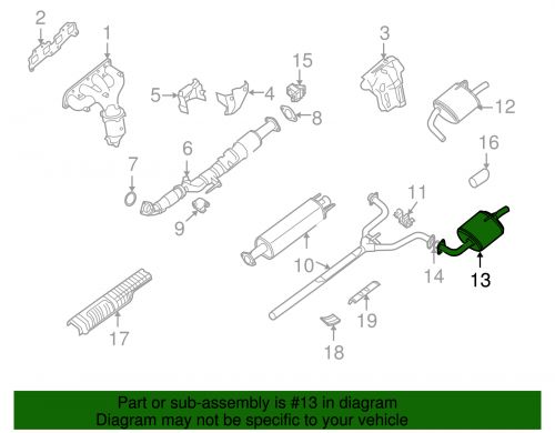 Genuine Nissan Rear Muffler 20110-JA02A, US $394.03, image 2