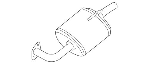 Genuine Nissan Rear Muffler 20110-JA02A, US $394.03, image 3