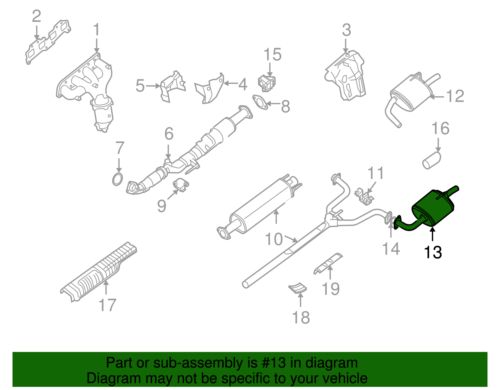Genuine Nissan Rear Muffler 20110-JA02A, US $394.03, image 4