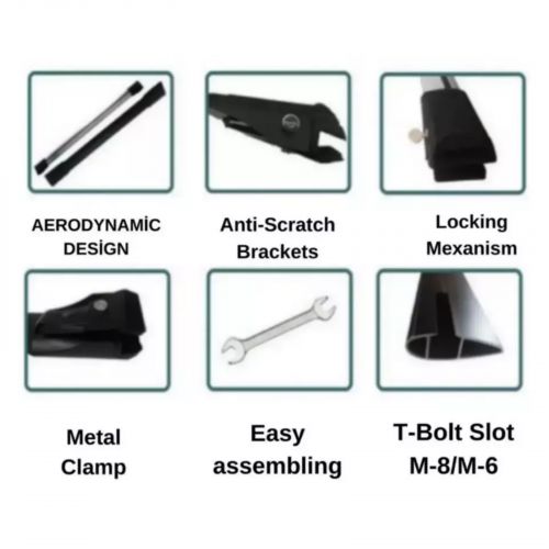 Aluminum Roof Rack Cross Bars for Subaru Baja 2002-2006 Gear Carrier BLACK 2Pc, US $135.00, image 12