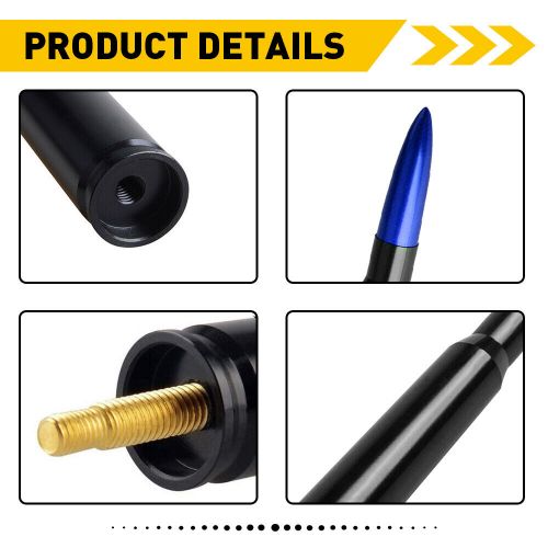 Bullet Antenna Black Blue 50 Cal Fit Chevy Silverado GMC 1500 Sierra Truck SUV, US $11.99, image 2