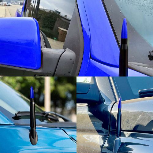 Bullet Antenna Black Blue 50 Cal Fit Chevy Silverado GMC 1500 Sierra Truck SUV, US $11.99, image 6