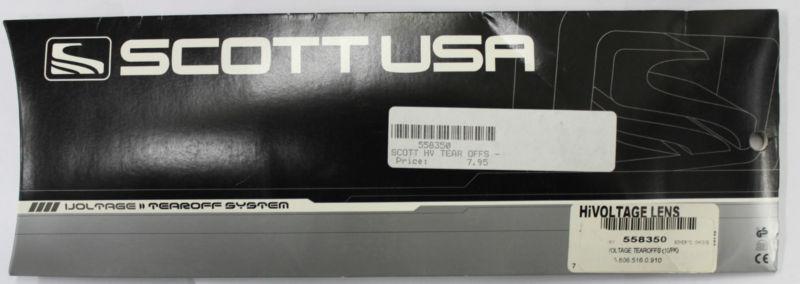 Scott works tear offs tearoffs 10-pack hi voltage goggles 558350 refill pack