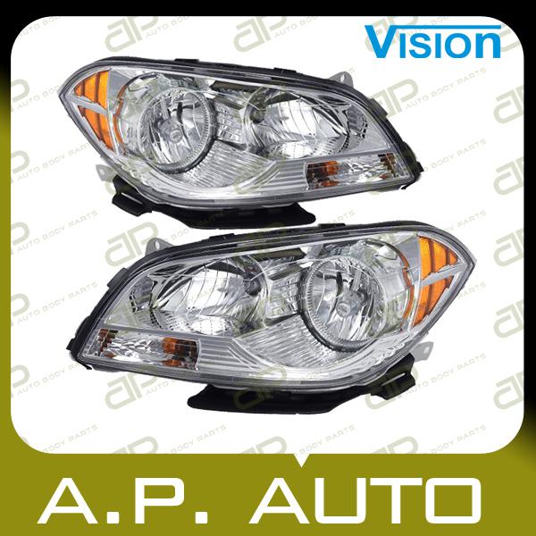 Pair head light lamp assembly 08-10 chevy malibu ls lt ltz hybrid lh+rh new