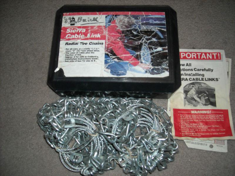 Sierra cable link tire snow chains, 1934 - never used