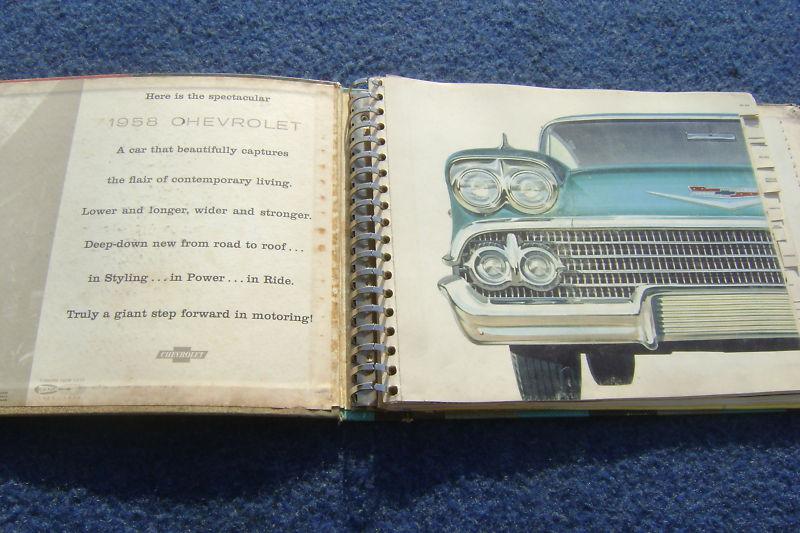 1958 58 Chevy DEALER ALBUM Corvette Impala Bel Air Biscayne Nomad Brookwood, US $400.00, image 2