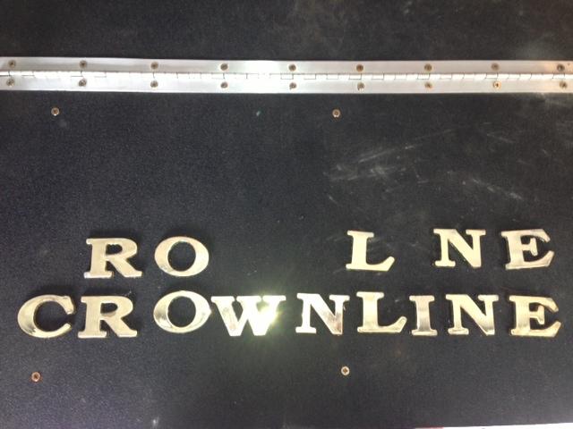 Gold crownline letters