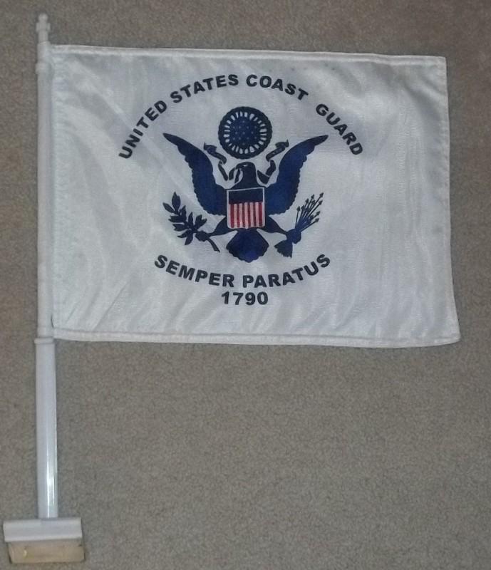 U.s. coast guard car flag 