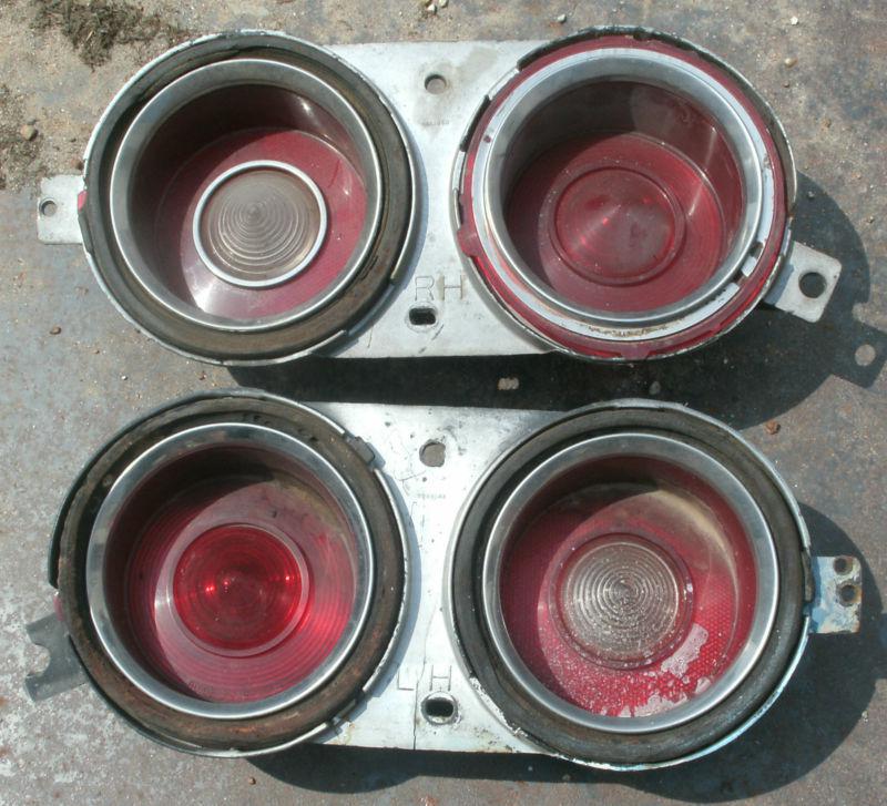 1970 70 71 72 73 chevy camaro rear tail light housing lenses lh rh pair oem