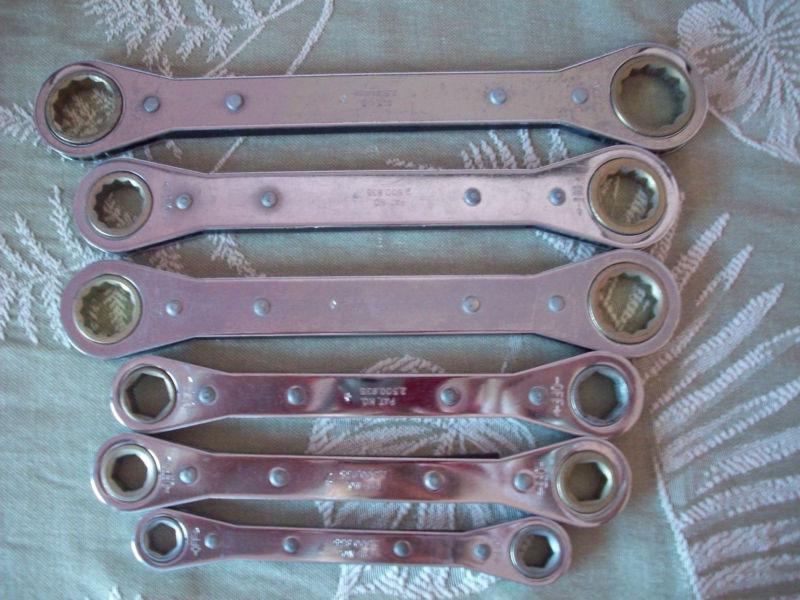 MAC TOOLS 6 Pc 12 POINT Metric Ratcheting Double Box End WRENCH SET, US $90.00, image 4