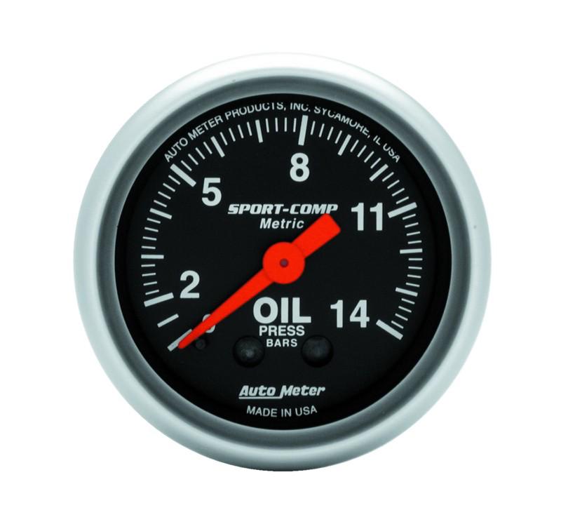 Find Auto Meter 3322J Mechanical Metric Oil Pressure Gauge