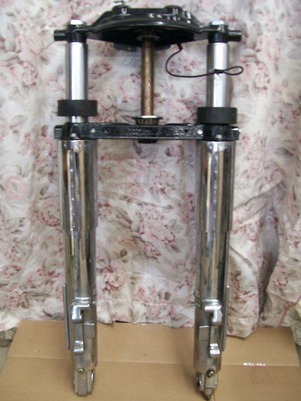  harley davidson nice chrome legged front end fits 1" axle