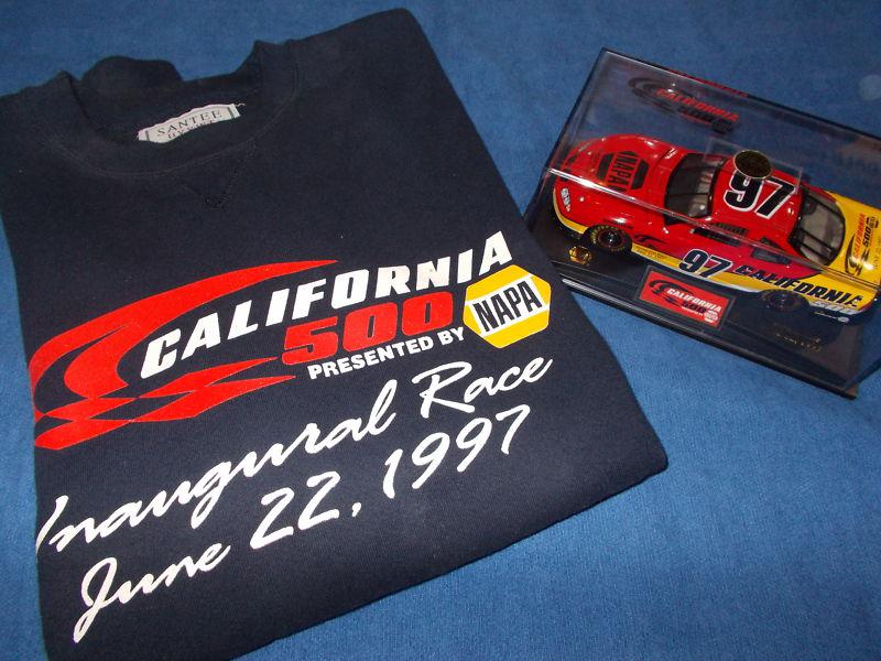 Nascar california 500 napa inaugural race 1994 diecast car + official sweatshirt