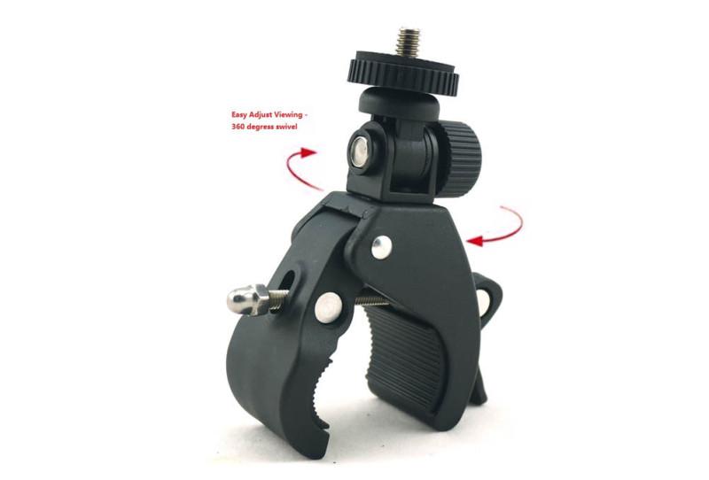 Lexinmoto d8 motorcycle handlebar mount w/ 360 swivel 4 camera atv 