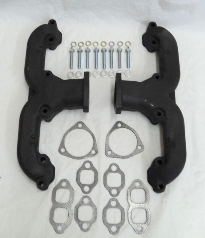 1955 & up sb chevy cast iron ram horn exhaust manifold small block 283 305 350