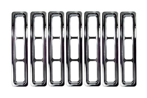 Rugged ridge 11306.02 - 97-06 jeep wrangler front stainless steel grille inserts