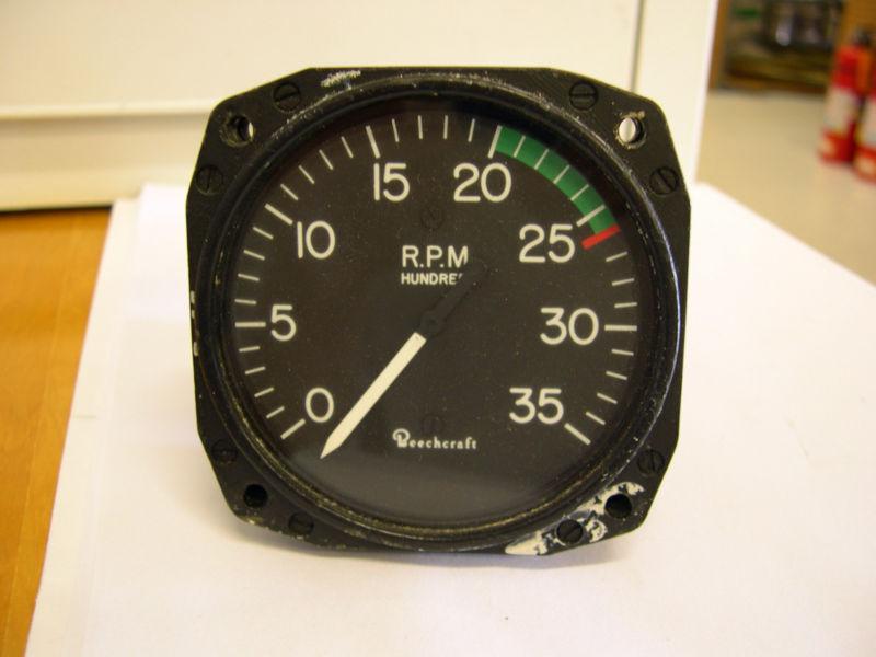  beechcraft cessna tachometer, rpm gauge
