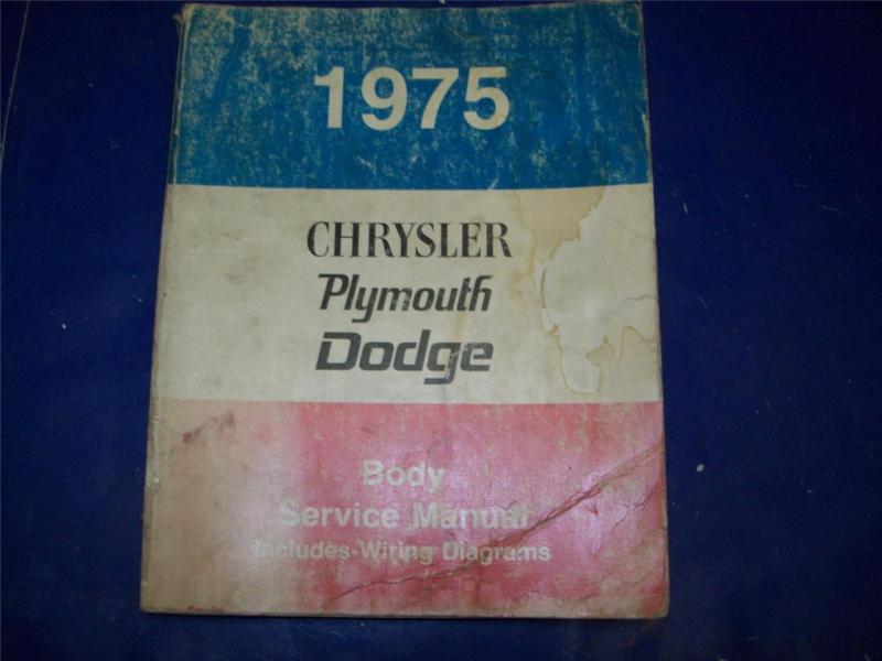1975 75 dodge plymouth chrysler factory shop service manual