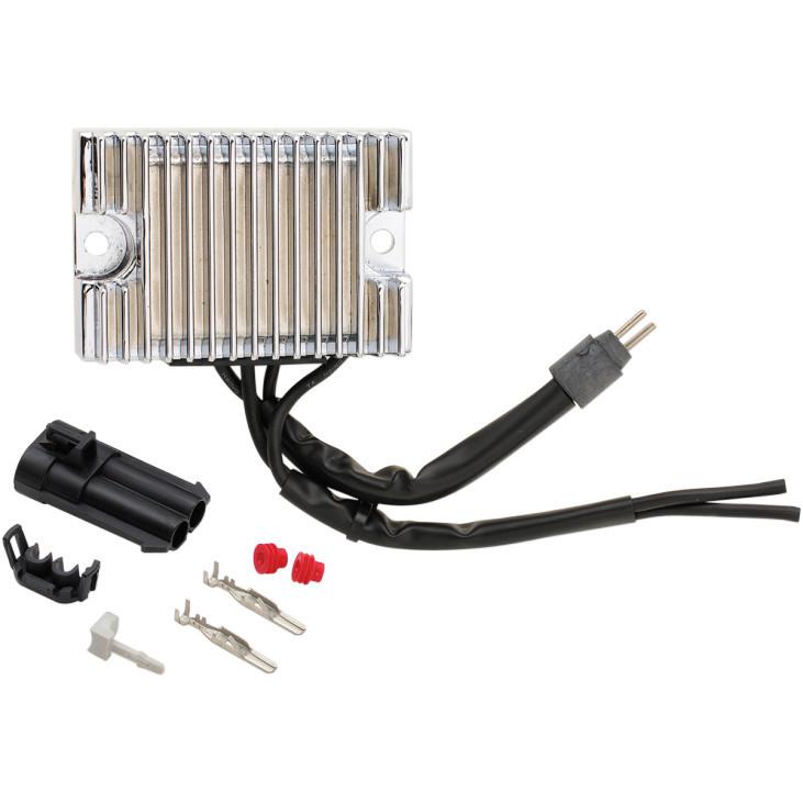 Accel chrome solid state voltage regulator 22 amp for harley sportster 2004-2006