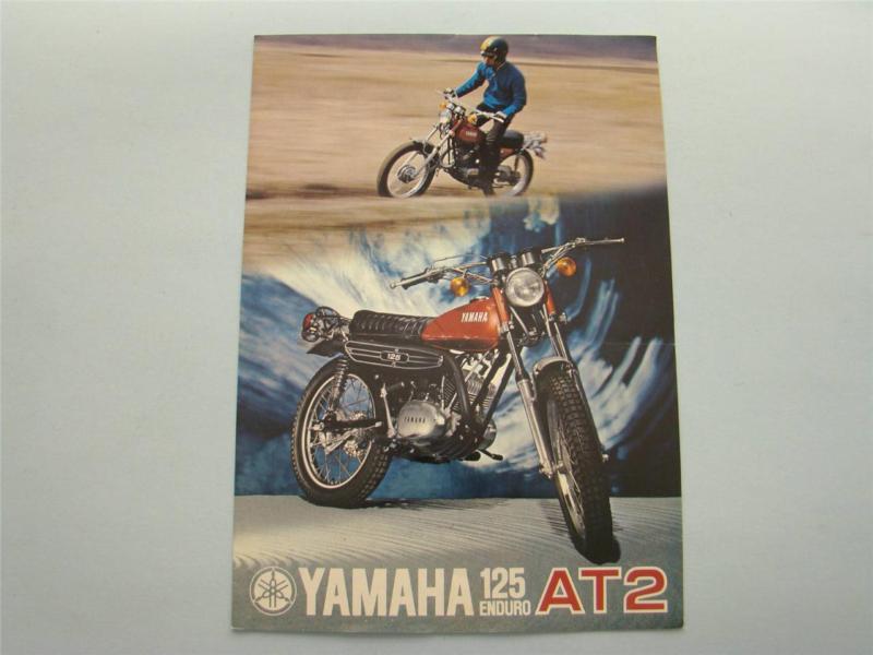 Original 1970's yamaha 125 enduro at2 motorcycle dealer sales brochure