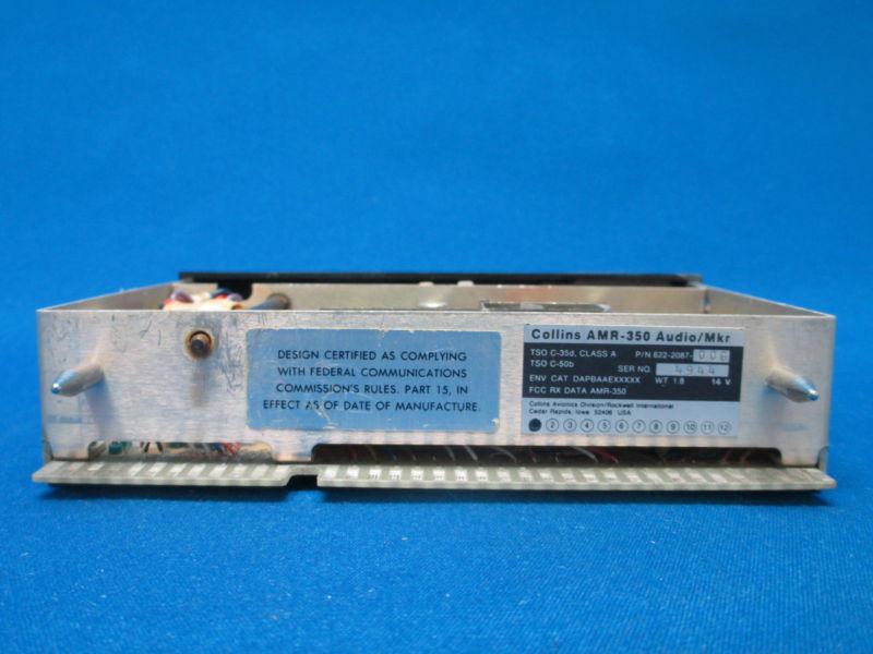 Collins AMR-350 Audio/Marker P/N: 622-2087-006 S/N:4944 14V, US $74.99, image 8