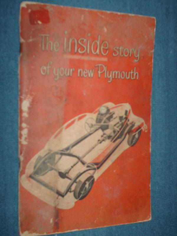 1946 plymouth owner's manual original deluxe guide!