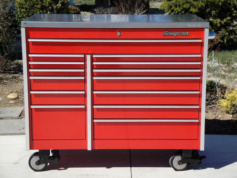 Find Snap On KRL1001 Red Double Bank Tool Box Toolbox & Stainless Steel ...