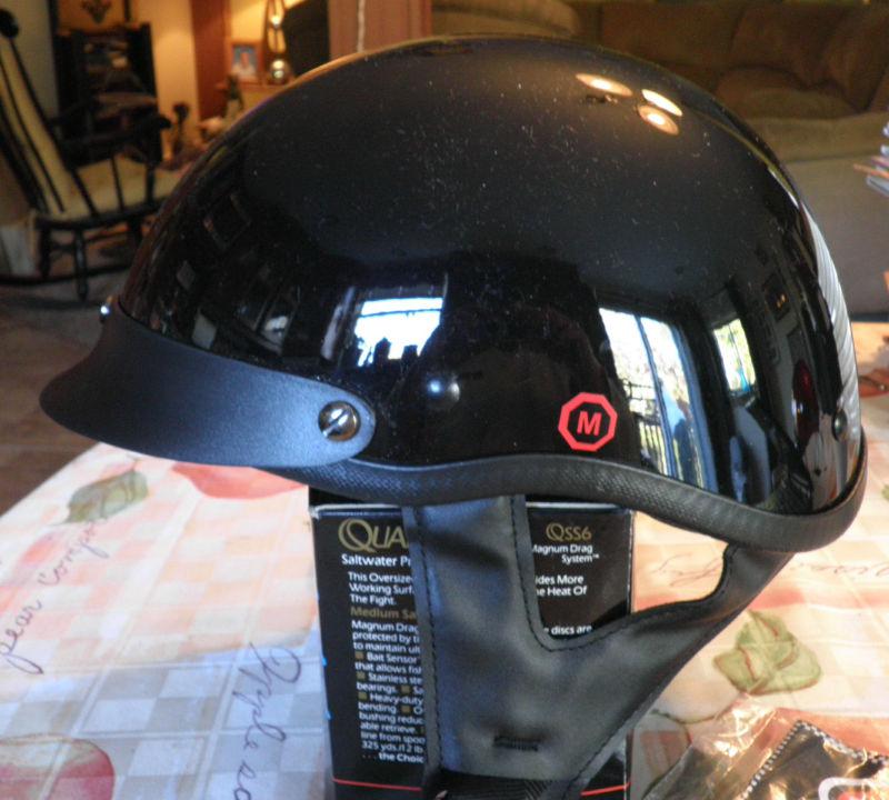 Find HCI,MOTORCYCLE HALF HELMET W/ VISOR BRAND NEW IN BOX, Size