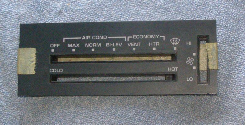 1986-1991 pontiac 6000 with a/c hvac control face plate new gm#1227365