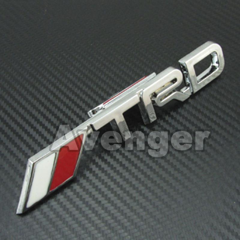 Trd side rear 3d decal badge emblem sticker alloy for toyota scion lexus
