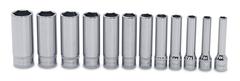 New! snap-on - 1/4" dr. 5mm - 15mm - deep chrome socket set - pn 112stmmy