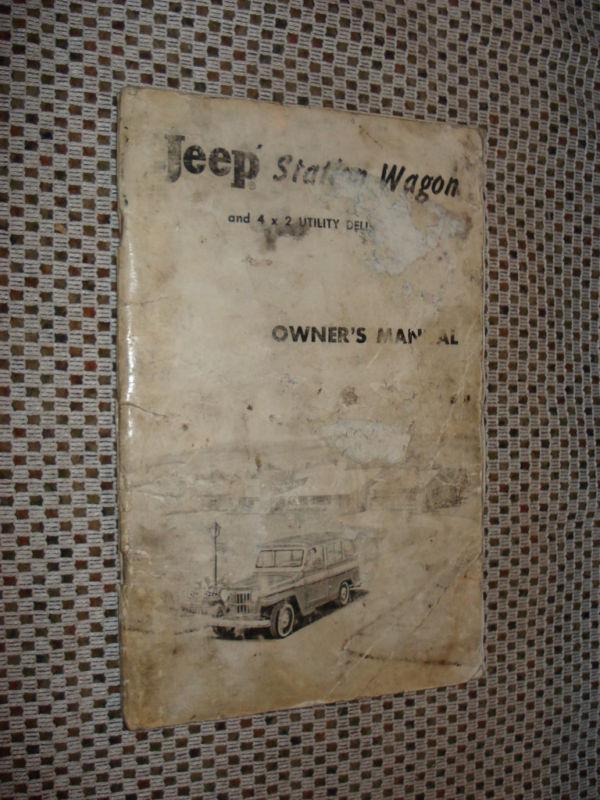 1960 jeep wagon owners manual glovebox book original