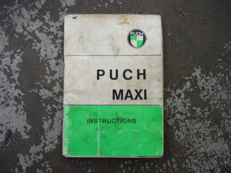 Puch maxi moped instruction owners manual 907.1.71.311.1
