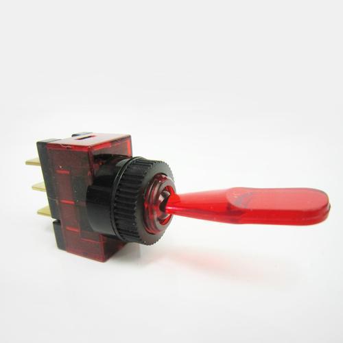 12v 15a 3 pin accessory toggle switch red led illuminated car boat rv truck