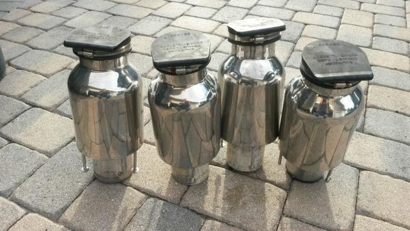 2 pair corsa marine muffler tips 4" inlets - excellent condition!!