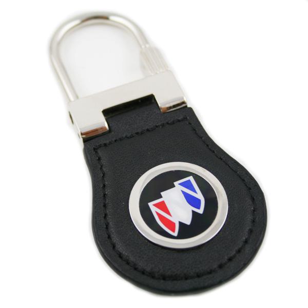 Buick black logo leather keychain