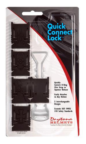 12 motorcycle helmet add on quick connect lock- black 12 count 1 dozen