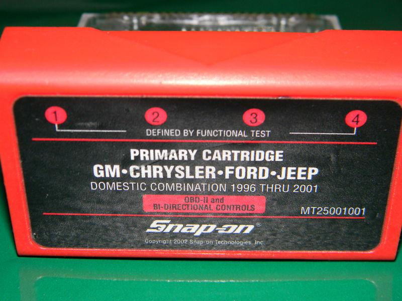 Snap on mt2500 mtg2500 domestic combo primary cartridge 1996-2001 