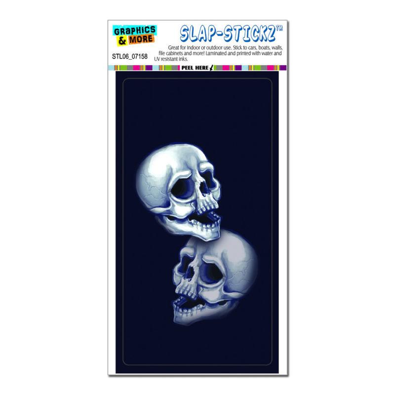 Pair of skulls - slap-stickz™ automotive car window locker bumper sticker