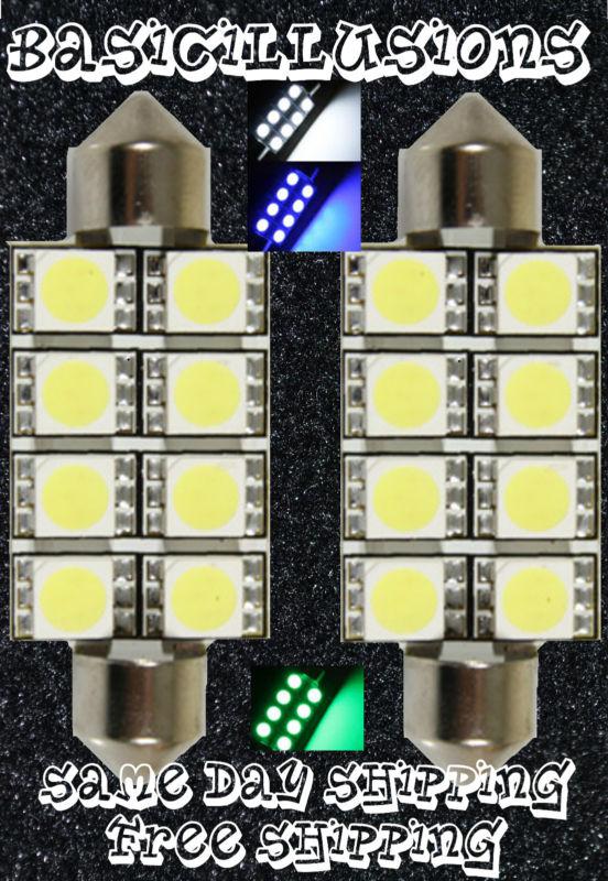 2x 42mm 8 smd cool white led dome map light bulb 211 211-2 212-2 569 578 4410