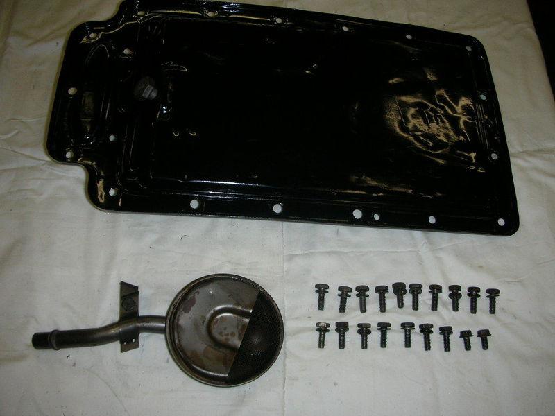 Find Corvair oil pan, pickup, 19 pan bolts, fresh black engine enamel