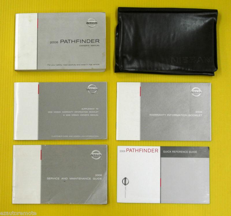 Pathfinder 06 2006 nissan owners owner's manual set with case all models