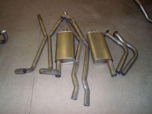 1956 ford thunderbird dual exhaust system, aluminized without resonators