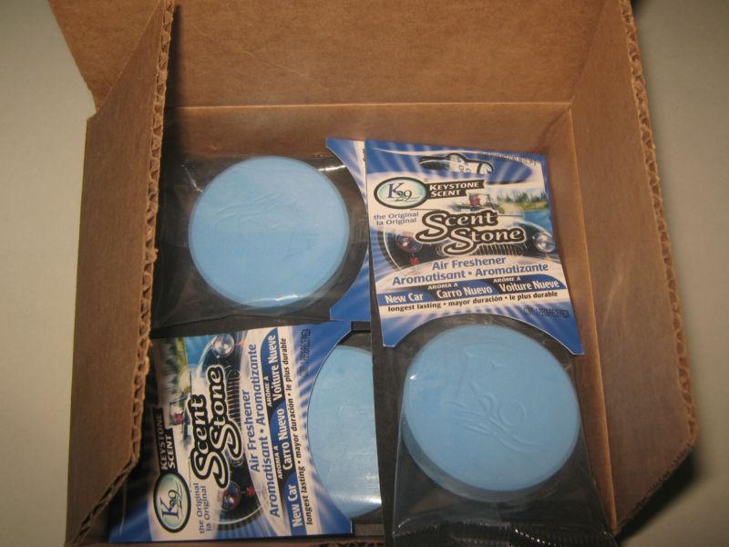 New car k29 keystone scent-stone car/home air freshener box of (6) plus 1 holder