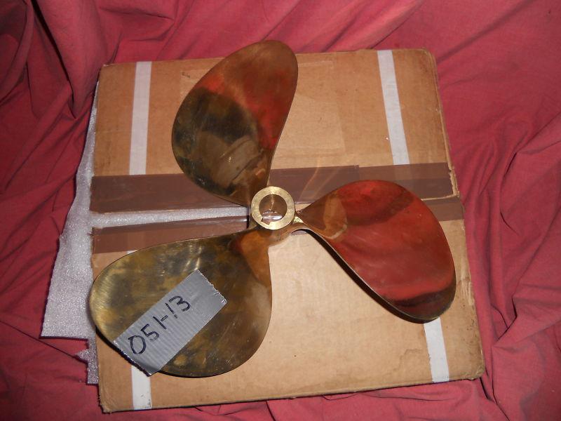 15 x 17 left hand 3 blade bronze inboard propeller 15x17 brz 1 1/4" shaft (51-13
