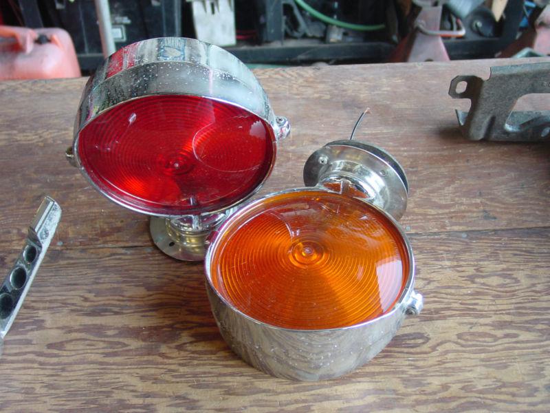 Vintage 1950's collectible dietz double sided lights taillights sae-w-81